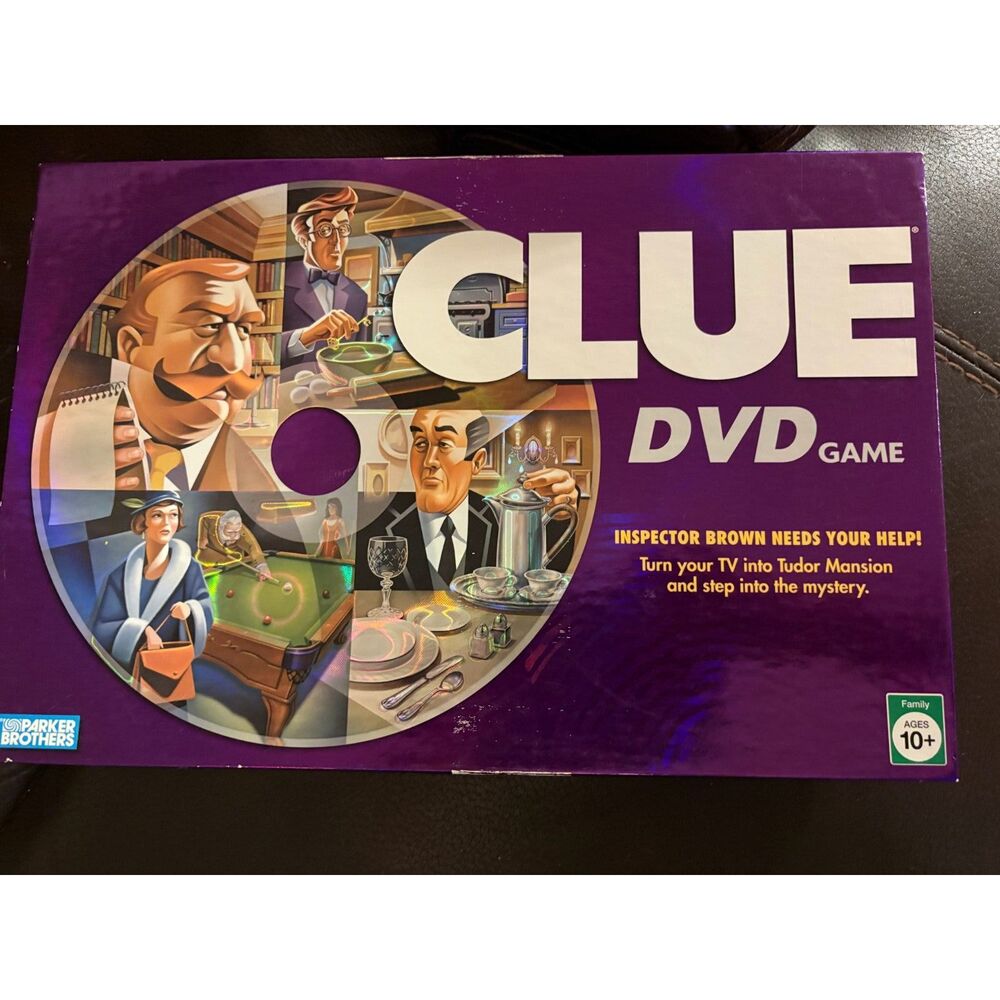 Clue DVD Game 2006 Parker Brothers Interactive Mystery 42789